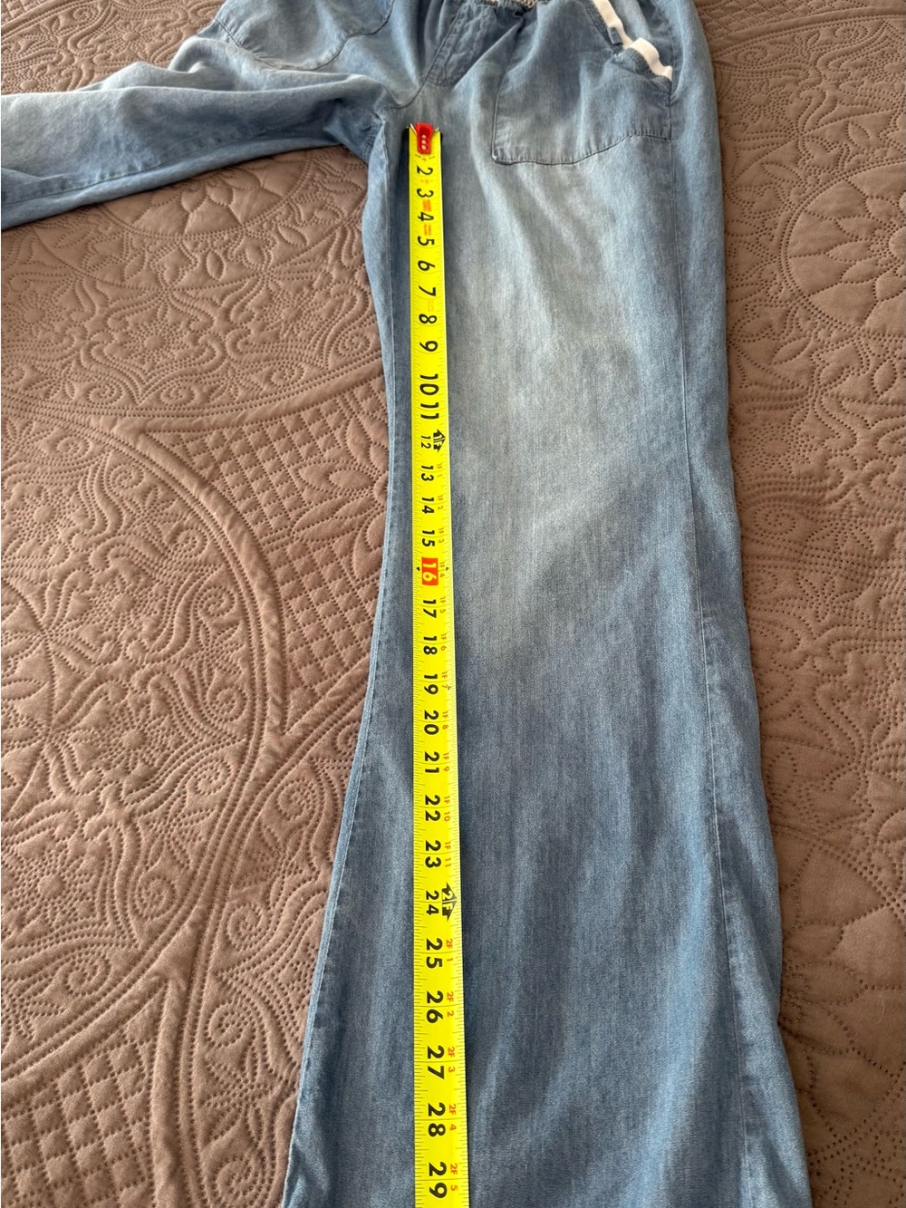 Rewash Light Blue Wide Leg Drawstring pant Large - Picture 9 of 9